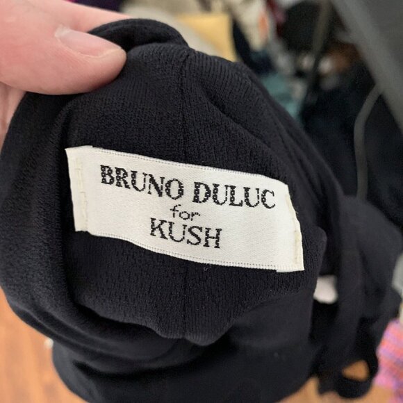 Bruno Duluc from Kush V Neck Black Dress Size Small Spring Summer Stretch - Picture 7 of 10